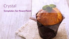  Presentation with muffins - Cool new theme with muffins-with-mint backdrop and a sky blue colored foreground