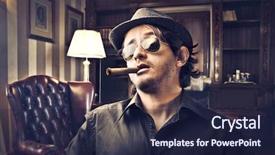  Presentation with gangster - Beautiful PPT layouts featuring  backdrop and a  colored foreground.