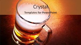  Presentation with beer - Beautiful slide set featuring mug-of-beer-close-up backdrop and a gold colored foreground