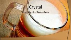  Presentation with beer - Presentation design enhanced with mug-of-beer-close-up background and a coral colored foreground