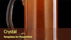  Presentation with beer - Presentation design consisting of mug of beer over black background and a tawny brown colored foreground