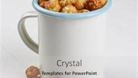  Presentation with wood rustic - Cool new theme with mug-of-caramel-corn backdrop and a light gray colored foreground