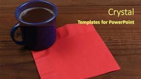  Presentation with doodle - Slide deck having mug-of-coffee background and a tawny brown colored foreground