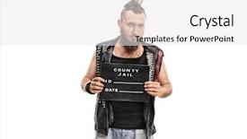  Presentation with punk - Colorful slide deck enhanced with mug shot with a black backdrop and a white colored foreground