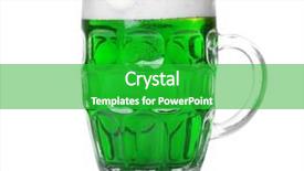  Presentation with saint patrick day - Amazing theme having mug with cold green beer on white background saint patrick's day concept backdrop and a shamrock green colored foreground