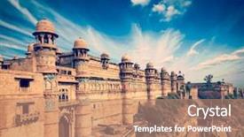  Presentation with mughal history - Audience pleasing presentation consisting of mughal architecture - gwalior fort gwalior backdrop and a coral colored foreground