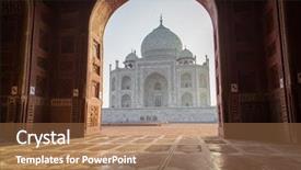  Presentation with taj mahal - Presentation consisting of mughal history - view of taj mahal background and a coral colored foreground