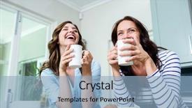  Presentation with piano and coffee - Cool new presentation theme with mugs at table in kitchen backdrop and a  colored foreground