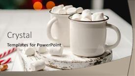  Presentation with cocoa - Slide deck featuring mugs-with-cocoa-standing-beside background and a lemonade colored foreground