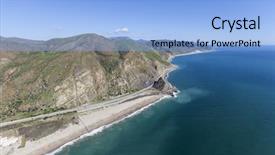 Presentation with pacific - Colorful slide deck enhanced with mugu rock north of malibu backdrop and a light blue colored foreground