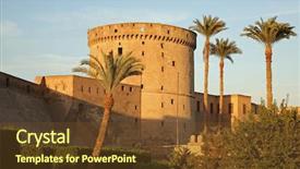  Presentation with cairo - PPT theme with muhammad ali - citadel of saladin in cairo background and a tawny brown colored foreground