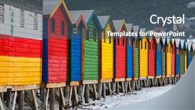  Presentation with cape town south africa - Cool new presentation theme with muizenberg beach near cape town backdrop and a ocean colored foreground