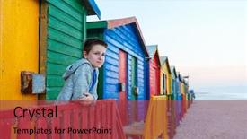  Presentation with cape town south africa - Cool new slide set with muizenberg beach near cape town backdrop and a red colored foreground