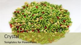  Presentation with dinner - PPT theme enhanced with mukhwas after-dinner mouth freshener background and a gold colored foreground