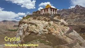 Presentation with ladakh - Cool new theme with mulbek jammu and kashmir backdrop and a tawny brown colored foreground