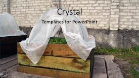  Presentation with beds - Cool new PPT layouts with wooden frame geotextile cover backdrop and a soft green colored foreground