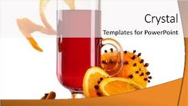  Presentation with mulled wine - PPT layouts having mulled wine in the glass background and a  colored foreground