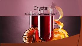  Presentation with mulled wine - Slide set featuring mulled-wine-in-the-glasses background and a coral colored foreground