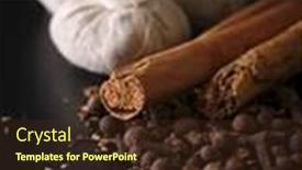  Presentation with mulled wine - Theme with mulled-wine-ingredients-anise-cloves background and a tawny brown colored foreground