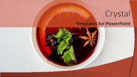  Presentation with mulled wine - Presentation theme enhanced with mulled-wine-on-the-white background and a  colored foreground