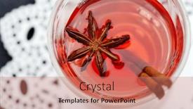  Presentation with mulled wine - Slide set consisting of mulled-wine-with-cinnamon-stick background and a coral colored foreground