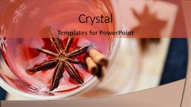  Presentation with star award holiday - Amazing PPT layouts having mulled wine with cinnamon stick backdrop and a red colored foreground