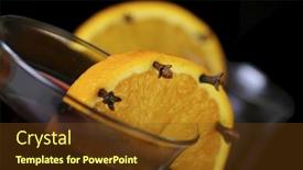  Presentation with mulled wine - Presentation theme with mulled-wine-with-decorative-oranges background and a tawny brown colored foreground