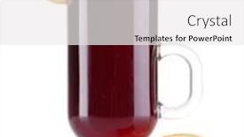  Presentation with lemon wine - Colorful PPT theme enhanced with mulled wine with lemon and spices isolated on white backdrop and a white colored foreground