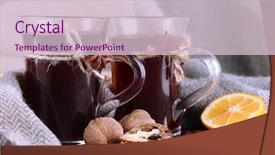  Presentation with lemon wine - Beautiful PPT theme featuring mulled wine with lemon backdrop and a lemonade colored foreground