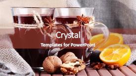  Presentation with mulled wine - Presentation with mulled-wine-with-orange background and a tawny brown colored foreground