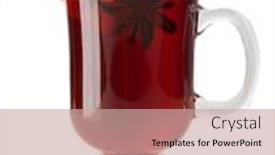  Presentation with mulled wine - Theme featuring mulled wine with spice and orange background and a coral colored foreground