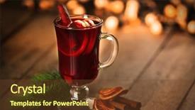 Presentation with mulled wine - Amazing slide set having mulled wine with spices backdrop and a tawny brown colored foreground