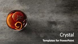  Presentation with mulled wine - Presentation design with mulled wine with spices background and a dark gray colored foreground
