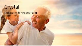  Presentation with grandfather - Beautiful PPT layouts featuring multi - grandfather holding his grandchild backdrop and a lemonade colored foreground