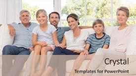  Presentation with extended family - Amazing theme having multi - portrait of happy family sitting backdrop and a soft green colored foreground
