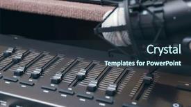  Presentation with radio station - Cool new presentation with multi-channel mixer at radio backdrop and a  colored foreground