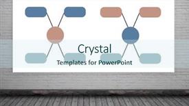  Presentation with mind - Beautiful presentation design featuring multi color geometric - colorful mind map on white backdrop and a cool aqua colored foreground