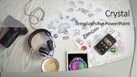  Presentation with wheel - PPT theme having multi color geometric - colorful wheel of fortune background and a light gray colored foreground