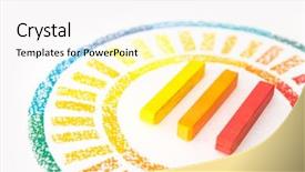  Presentation with floral pastel colors - PPT theme with multi color geometric - cropped photo of circle drawn background and a white colored foreground