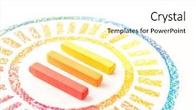  Presentation with floral pastel colors - PPT layouts having multi color geometric - cropped photo of circle drawn background and a white colored foreground