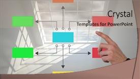  Presentation with mind - Audience pleasing PPT theme consisting of multi color geometric - digital composite of hand backdrop and a mint green colored foreground