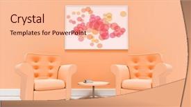  Presentation with colorful circles - Audience pleasing slide deck consisting of multi color geometric - graphic image of colorful circles backdrop and a  colored foreground