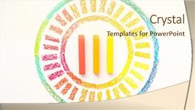 Presentation with pastel color - PPT layouts enhanced with multi color geometric - top view of circle drawn background and a cream colored foreground