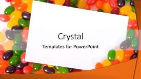  Presentation with jelly bean - Presentation having multi-color jelly bean background and a pink colored foreground