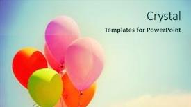  Presentation with filter - Slides enhanced with multi colored balloons toned background and a soft green colored foreground