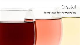  Presentation with white rose - Slide set featuring multi colored bars - three glasses with white rose background and a white colored foreground