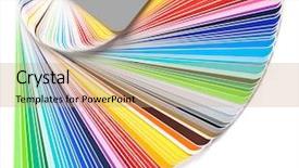  Presentation with multi - Beautiful presentation theme featuring multi colored books - open color guide swatch backdrop and a coral colored foreground