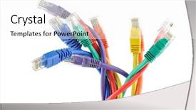  Presentation with computer network - Slides with gestalt - group of practitioners of yoga background and a gray colored foreground