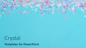  Presentation with confetti - Presentation theme having multi-colored-confetti background and a light blue colored foreground