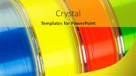  Presentation with fishing - PPT theme having multi-colored-monofilament-line background and a yellow colored foreground